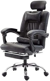 SieHam Chairs,Ergonomic Computer Office Chair, Chair Gaming Chair Backrest Home Leather Chair Reclining Lift Swivel/Black