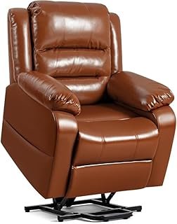 YYDSUS Electric Lift PU Leather Recliner Chair for Elderly Home Theater Reclining Sofa Chairs with Side Pockets, Remote Control, Ergonomic Lounge Chai
