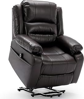 Home Theater Seating – Comfortable Lounge Chair Electric Recliners Chair for Elderly with Power Lift Function in Genuine Leather - Adjustable & Ergono