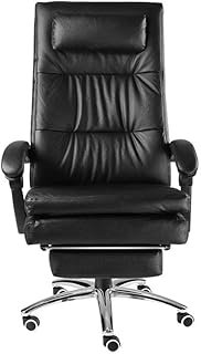 Office High Back Ergonomic Conference Work Chair Reclining Computer PC Swivel Desk Chair with Lumbar Support Adjustable Task Gas Lift PU Leather