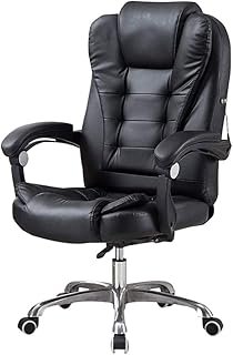 NAMSAR Leather Office Chair Executive Home Office Ergonomic Computer Desk Swivel Chair with Adjustable Height Task Chair with Tilt Function Can Lift a
