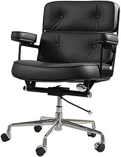 AUOGU Robin Chair Office Chair Lift Swivel Computer Chair Solid Wood Boss Sofa Chair(D)