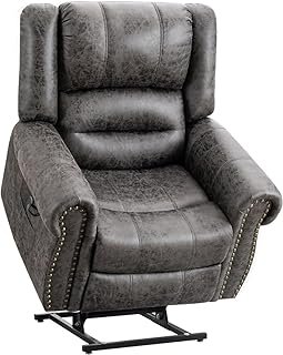 UOPYNE Power Lift Recliner Chair with Dual Motor for Elderly, Large Lay Flat Chairs with Massage and Heat, Electric Infini...