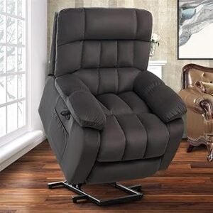UOPYNE Comfortable Electric Power Lift Lazy Boy Recliner Chair with Heat and Massage for Elderly - Oversized Swivel Rocker Recliner Chair for Living R