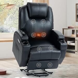 YZABEL Motor Large Power Lift Recliner Chair for Elderly with Heat and Massage, Lay Flat Lift Chairs for Seniors Infinite ...