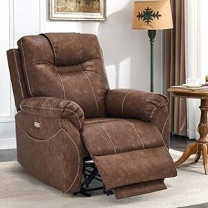 UOPYNE Large Power Lift Recliner Chair Sofa with Massage and Heat for Big and Tall Elderly,Infinite Positions,Dual Motor,E...