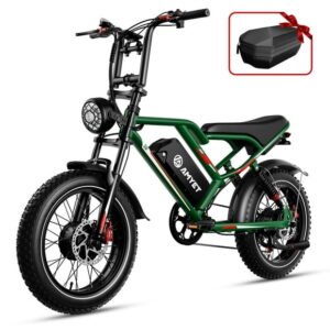 AMYET S8 Electric Bike for Adults, 20" Fat Tire E-Mountain Bicycle, 750W Dual Motor 48V 25AH 7-Speed Ebike UL2849, Include Pumps