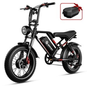 AMYET S8 Electric Bike for Adults, 20" Fat Tire E-Mountain Bicycle, 750W Dual Motor 48V 25AH 7-Speed Ebike UL2849,, Include Pumps