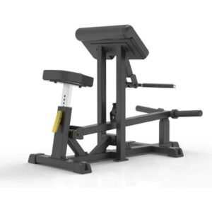 Gronk Fitness Bicep Curl Machine | Plate Loaded Weight Machine | Adjustable Seat | 2 Weight Horns for Max Load of 440lbs