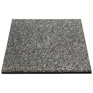 GroundSmart Rubber Gym Tiles, 50 Pack, Gray + Black Speckled Gym Floor Mats, Exercise Mats, 200 Sq. Ft.