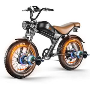 EMOKO C93 Electric Bike for Adults 2000W Dual Motor 48V 20Ah Battery 70 Mile Range 32MPH Speed Commuter Ebike with Dual Disc Brakes